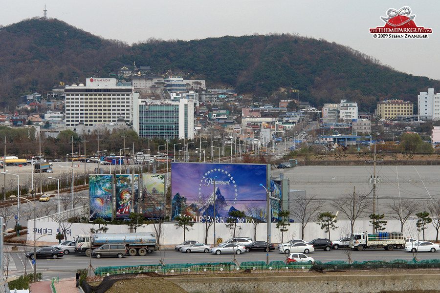 Paramount at the front, Ramada Songdo hotel at the back