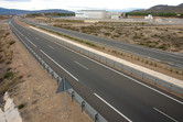 The road that passes the proposed Paramount Park site