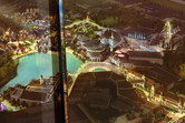 Park sections Woodland Fantasy (top left) and Plaza Futura (top right)