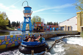 Warner Brothers theme park Madrid river rapids ride