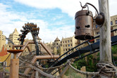 Suspended roller coaster at Phantasialand's Africa section