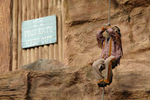 The eternally climbing Native American animatronic