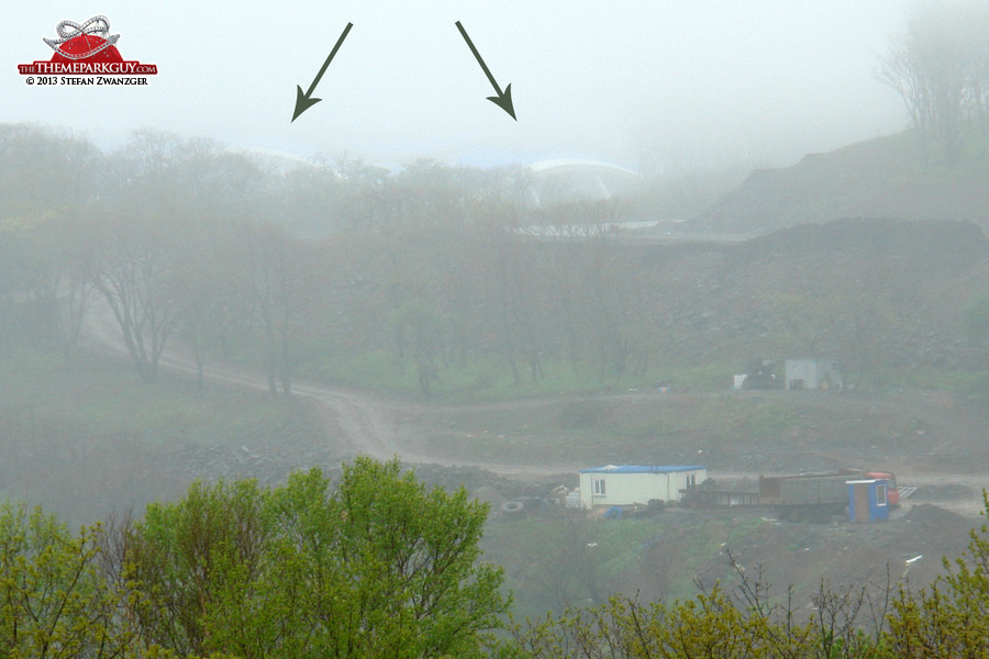 Closer look. Hardly visible in the fog.