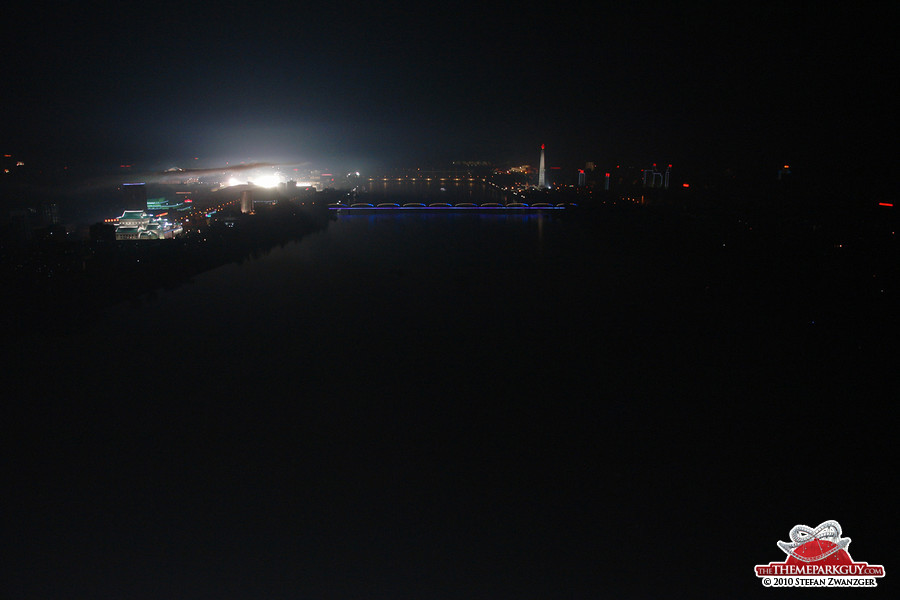 Pyongyang at night. No electricity.