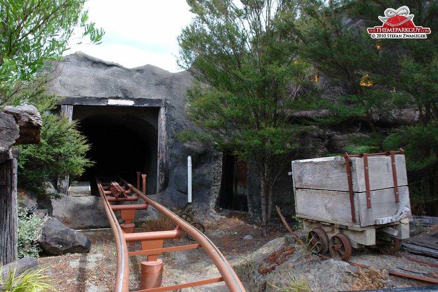 Mine coaster on-ride view