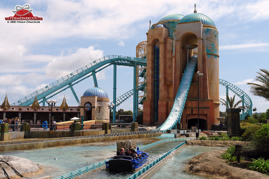 Atlantis water ride/coaster hybrid