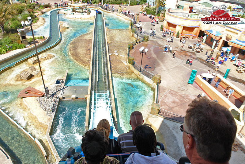 Plummeting down to face a massive splash