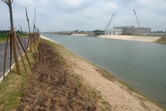 The completed moat surrounding the Shanghai Disney site