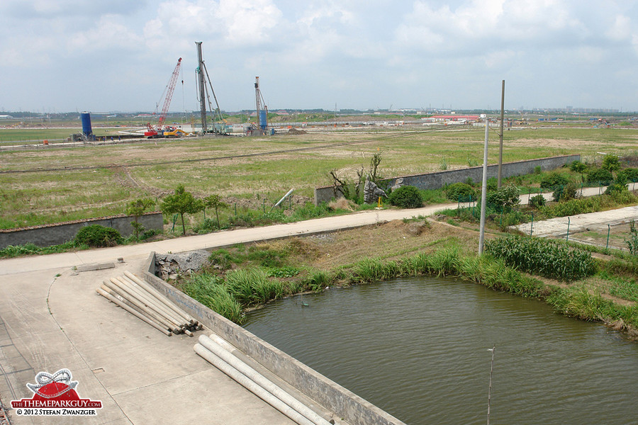 Elevated view on the Shanghai Disney site