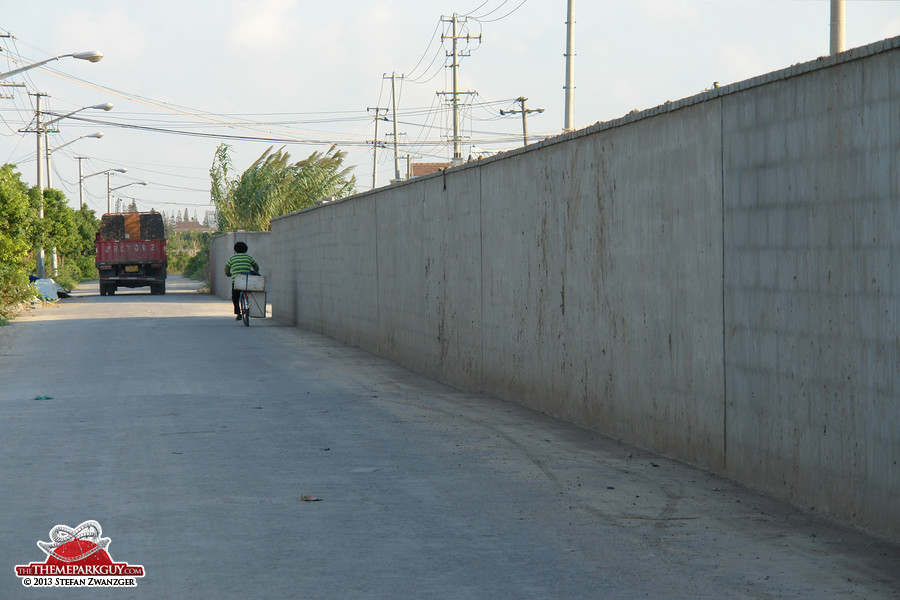 Berlin Wall separating East and West? Not so! This one is separating reality from fiction.