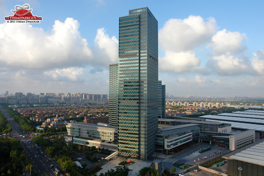 The Shanghai Disney city office resides inside this skyscraper