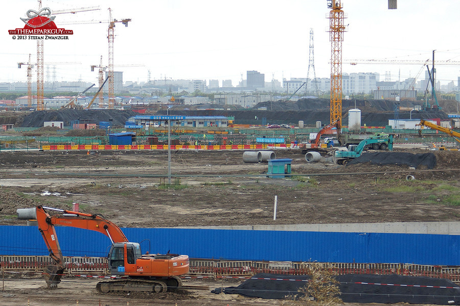 Shanghai Disneyland theme park construction site, September 2013