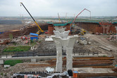 One of the main Shanghai Disney access roads under construction