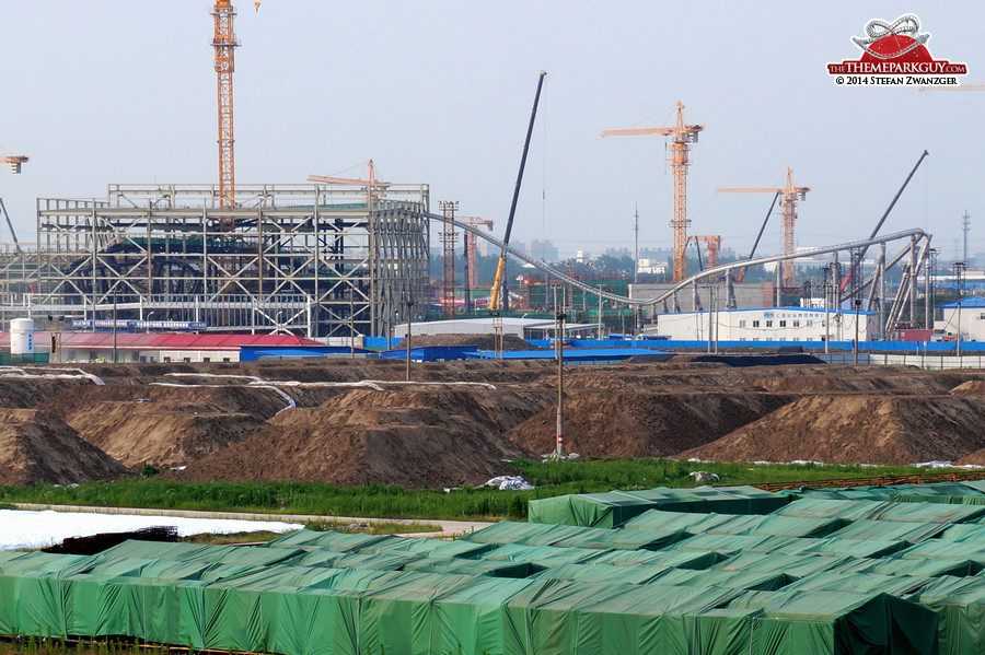 Tron roller coaster under construction