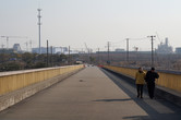 Shanghai Disneyland panorama from behind Fan's shophouse