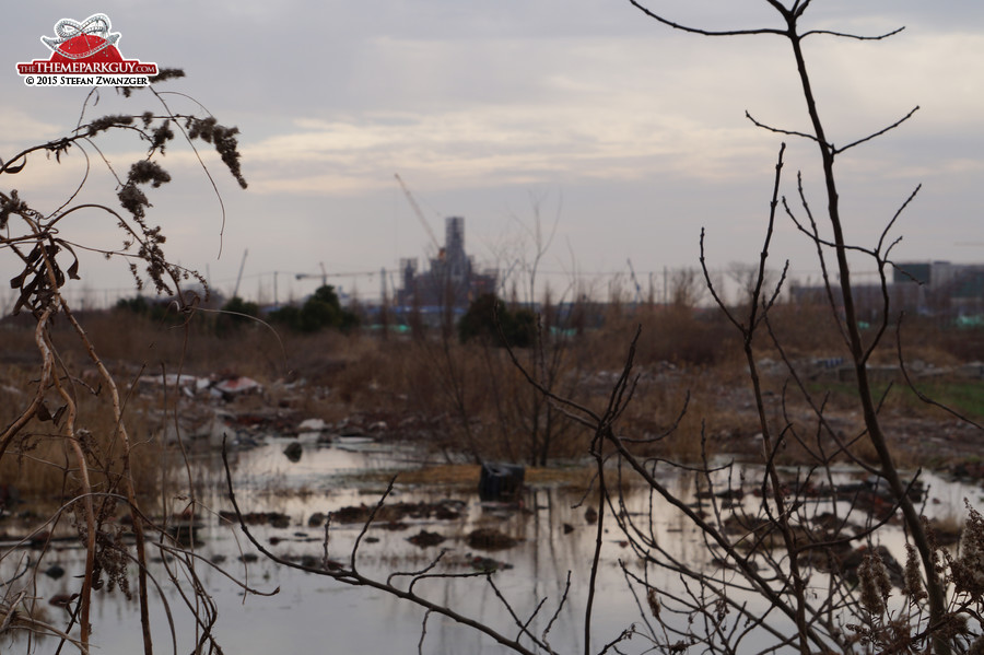 The swamplands and the Shanghai Disney castle