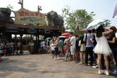 Long and unruly queues leading to Roaring Rapids