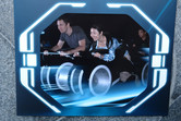 My Chinese friend Karen and I on the Tron coaster