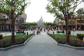 Shanghai Disneyland castle view from Mickey Avenue