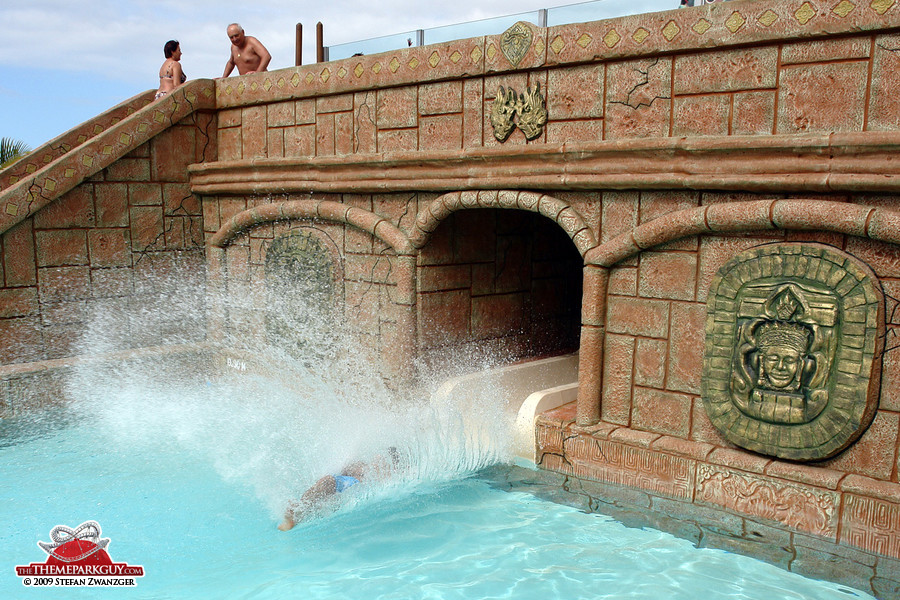 Splash pool after a smooth, rocketing descent