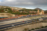 Siam Park seen from the tourist town opposite the road