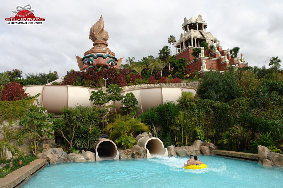 Siam Park pair of bowl slides