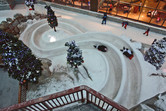 Little Emiratis on a snow slide