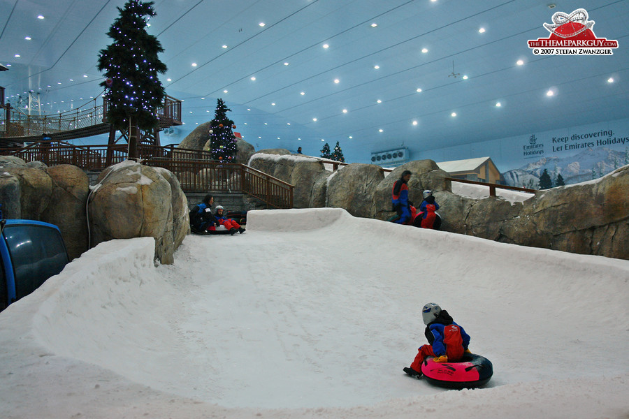 Tube snow slide