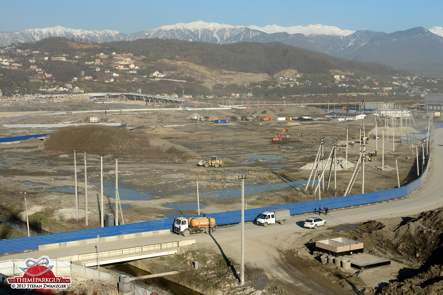 Sochi-Park site seen from the hotel roof