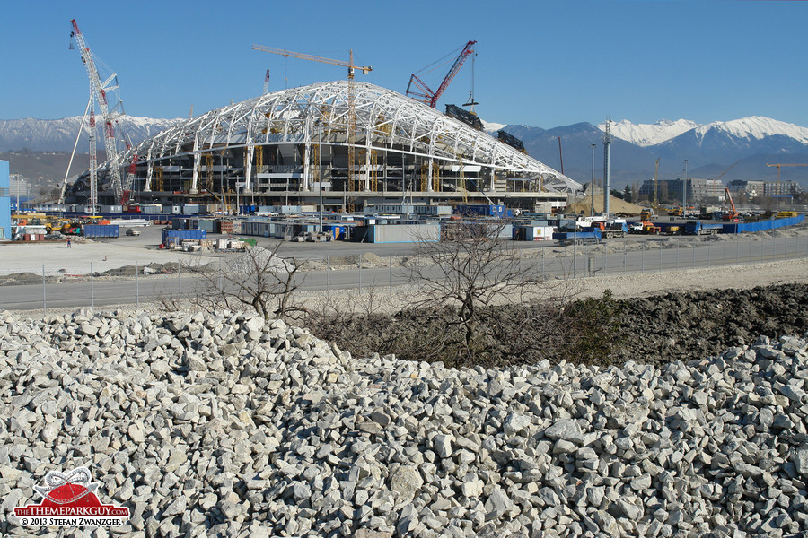 Fisht Olympic Stadium under construction
