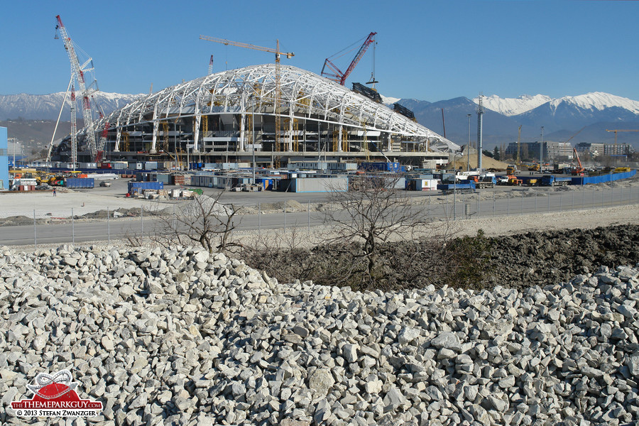 Fisht Olympic Stadium under construction