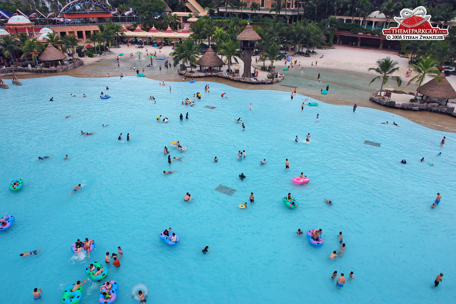 Pool seen from the suspension bridge