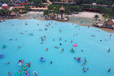 Pool seen from the suspension bridge