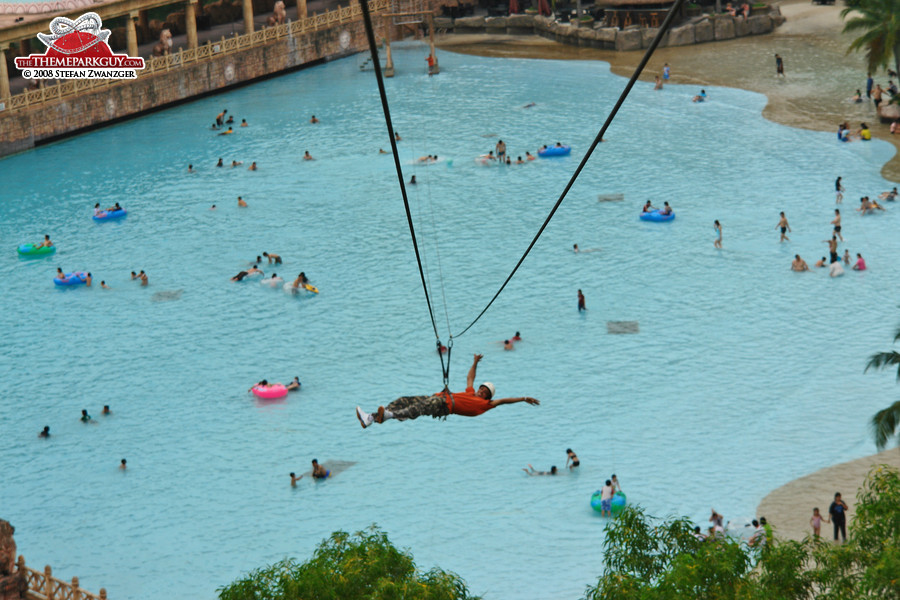 Giant zip-line