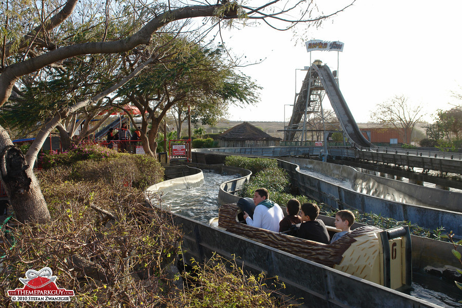 Log flume close-up