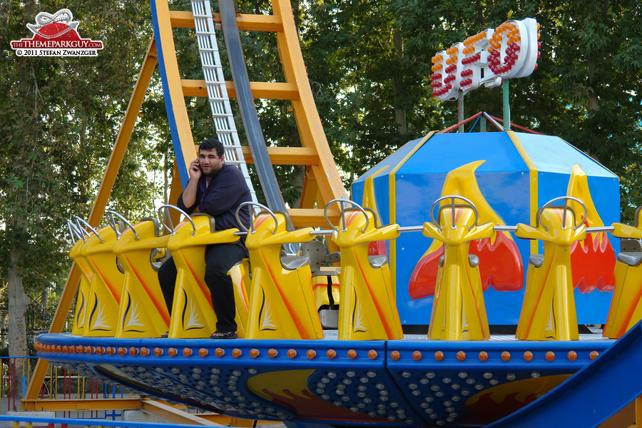 Ride operator taking a break