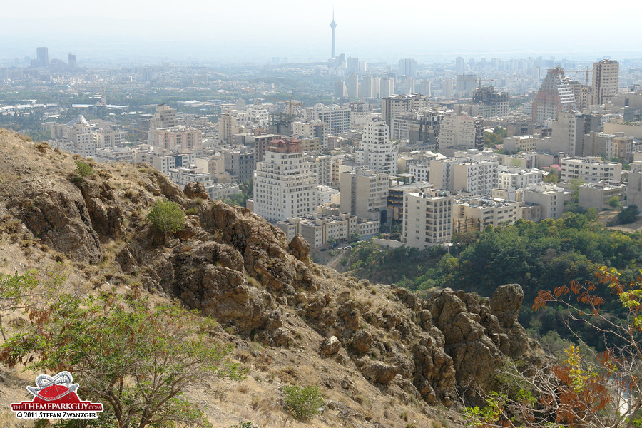 Tehran view from the mountains in the north of the city
