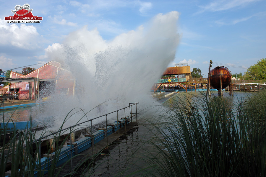 Super splash seen from the rider's side
