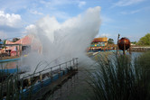 Super splash seen from the rider's side