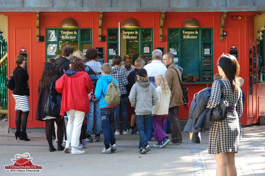 Queues to the ticket counters
