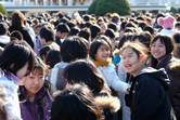 Smiling Japanese Disney fans