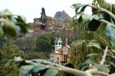 Splash Mountain, with DisneySea's volcano in the background