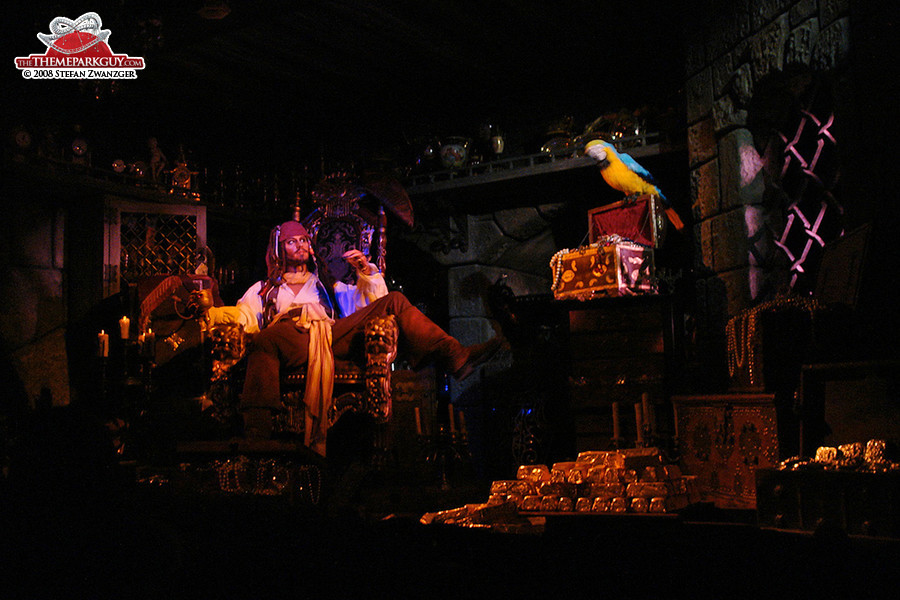 The beloved Johnny Depp animatronic at Pirates of the Caribbean