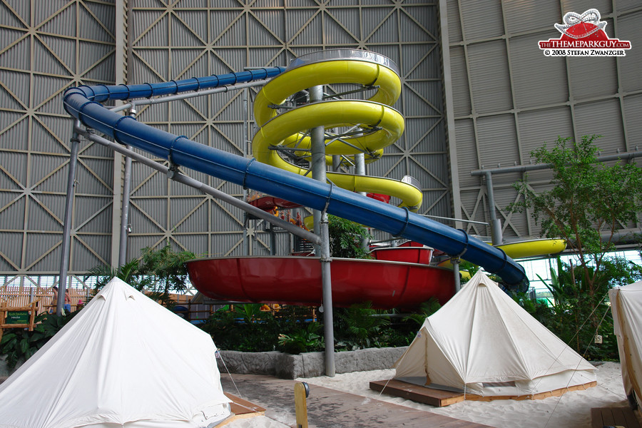 Slide tower from below