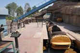 Sleeping log flume ride