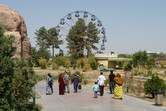 Turkmen guests in traditional attire