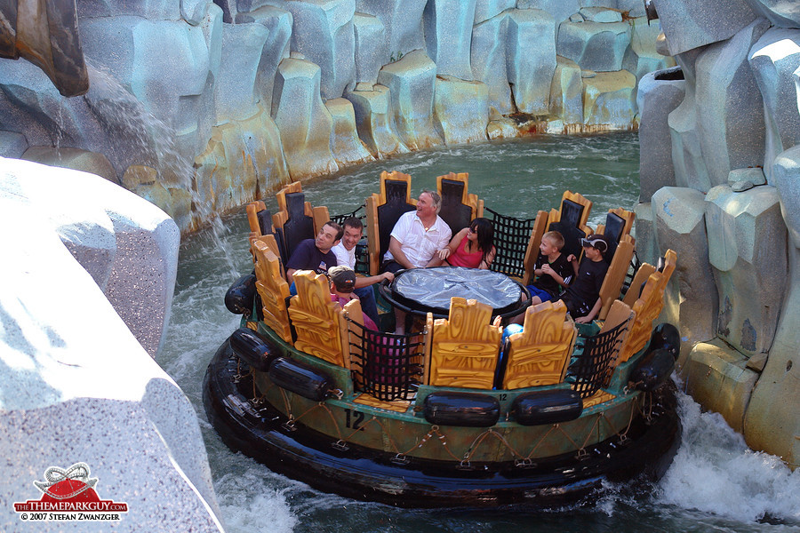 Popeye-themed river rapids ride