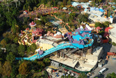 Dudley Do-Right flume ride from above