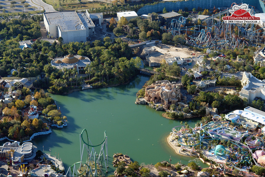 Islands of Adventure from above