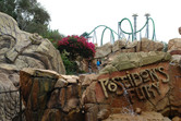 Poseidon's Fury, with Hulk roller coaster in the background